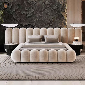 Итальянский дизайн, современная роскошная электрическая кровать размера «King-Size», мебель Фошань, металлический каркас для главной спальни, мебель для виллы в кобуре - Product Image 5