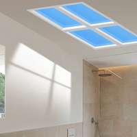Lampe d'ambiance à LED, lumière du coucher de soleil, lumière artificielle, application Tuya, lampe de panneau moderne bleue pour la maison et le bureau, indice de protection IP54, à intensité variable
