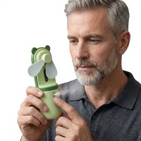 Mini ventilateur portatif avec fonction de brumisation, rechargeable, USB