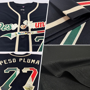 Groothandel Klassieke Knopen Honkbal Jersey Voor Mannen Streep Borduurwerk Sublimatie Honkbal Softbal Truien Honkbal Truien - Product Image 5