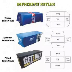 Best Selling Custom Table Cloth Trade Show Sublimation Printed Loo Polyester Event Table Cloths - Product Image 2