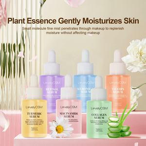 Toptan 100% saf organik C vitamini E Serum doğal beyazlatma zerdeçal hyaluronik asit niasinamid kollajen yüz vücut sıvı - Product Image 3