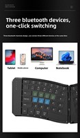 Keyboard Gunting Nirkabel Lipat, Ultra-Tipis, Senyap, Mini, Penyimpanan Mudah, USB Type-C, Daya Tahan Baterai 50 Jam untuk Tablet