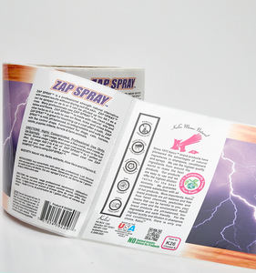 Diskon besar cetakan kustom anti gores warna penuh merekat sendiri permukaan mengkilap vinil produk Pet logo label rol - Product Image 1