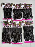 KEMY HAIR Lot de mèches de cheveux humains mélangés en gros, Perruques Lace Front HD 13*4, Perruques en cheveux humains mélangés Bounce Plus Curl pour femmes noires
