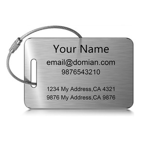 Custom Luxury Metal Anti-Loss Backpack Tag Waterproof Cross-Border Name ID Printed Airport <b>Luggage</b> Tag - Product Image 6