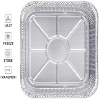 Moules à gâteaux jetables en aluminium de 8x8 pouces au prix d'usine, moules à gâteaux carrés robustes, récipients alimentaires portables