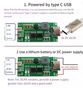 Cargador de Baterías Multi-Cell 2S/3S/4S Tipo-C Boost LiPo/Li-Ion 18650 con Elevador de Voltaje de 8.4V-18.8V - Product Image 5