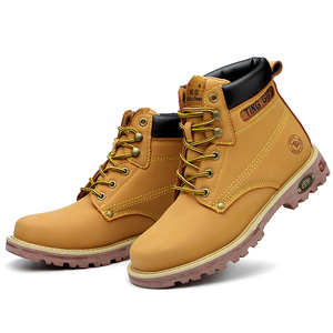 Zapatos de Seguridad Industriales para Hombre, de Cuero, Tobillo Alto, Antideslizantes, Impermeables, con Puntera de Acero - Product Image 4