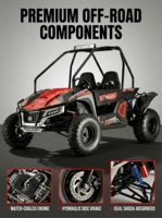 Buggy tout-terrain 180CC à démarrage électrique, 4 temps, à essence, kart électrique tout-terrain 2 places à transmission par arbre, en promotion