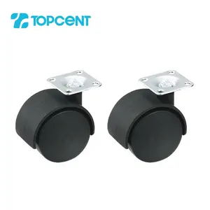 Topcent wholesale plastic nylon furniture cabinet office chair table desk wheel castors for furniture