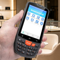 Terminal de collecte de données portable robuste Android 12/15 avec batterie amovible de 4 pouces, PDA avec lecteur de codes-barres 1D 2D et clavier