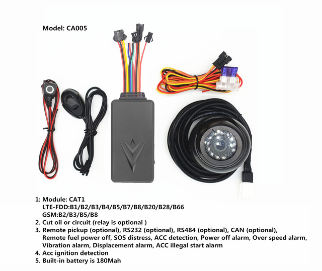 4G GPS Tracker for Automotive Assets | Real Time Remote Terminal Switch GPRS PC Timed Photography Continuous Loop Photography