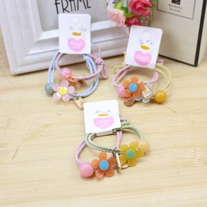Coletero de tela con nudo floral estilo coreano, colores surtidos, banda elástica para el pelo para niños, tocado informal - Product Image 1