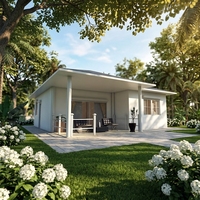 Seychelles 84 Maison préfabriquée de luxe en ciment, villa à pente plate, design fabriqué à partir de panneaux sandwich de haute qualité