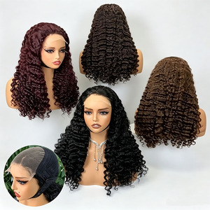 Promotion 163$ Letsfly 300 Gram 5x5 Burmese Curly 300% Density 99J Human Hair <b>Lace</b> Closure <b>Wigs</b> Wholesales 24 Inches <b>Wigs</b> - Product Image 1
