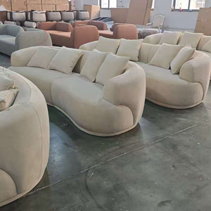 शादी की घटना के लिए भव्य आधुनिक वाणिज्यिक फर्नीचर घुमावदार डिजाइन मखमली मॉड्यूलर कपड़े अनुभागीय सोफा - Product Image 5