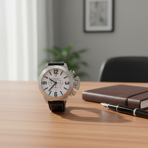 Luxury <strong>Analog</strong> Quartz Stainless Steel <strong>Watch</strong> for Men European American Retro Style Crystal Glass 24mm Band 3ATM - Product Image 1