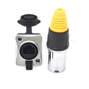Kim loại không thấm nước YT RJ45 kết nối <span class=keywords><strong>Ethernet</strong></span> ngoài trời RJ 45 D Loại bảng điều khiển gắn kết ổ cắm cho cáp mạng Cat5 - Product Image 1