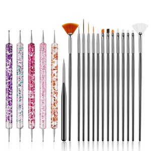 Artdone - Juego de 31 Herramientas para Decoración de <span class=keywords><strong>Uñas</strong></span> con Pinceles para Puntear, Eliminar Polvo y Dibujar con Gel - Product Image 4