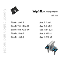 Plaque de guidage angulaire Wfp14k-14 pour système de fixation de rail W14HH EN 13481-2 pour transport lourd et voies ferrées à grande vitesse