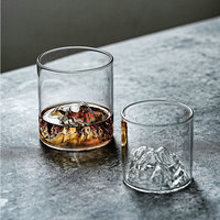 Verre à whisky moderne et minimaliste en borosilicate de qualité supérieure – Design Glacial pour bar à domicile
