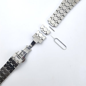 Bracelets de montre universels en acier inoxydable de 22mm pour <span class=keywords><strong>Huawei</strong></span> <span class=keywords><strong>Watch</strong></span> GT5 GT5Pro Bracelets de montre de luxe en acier pour Redmi 5 Active 5 Lite - Product Image 4