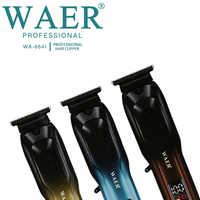 WAER WA-6641 Tondeuse à cheveux professionnelle haute vitesse 6800 tr/min avec écran LED, sans fil, électrique, pour hommes