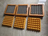 Moule à œufs en plastique 295*295mm, prix d'usine, utilisé pour la ligne de production manuelle de cartons à œufs 1x3, machine à fabriquer des barquettes à œufs