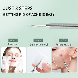 LMLTOP Private Label Double-End Stainless Steel Acne Needle B0745 Nose Head Hands Remover <strong>Blackhead</strong> Pimple Skin Care <strong>Extractor</strong> - Product Image 3