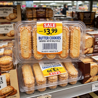 Boîtes en plastique PET transparentes jetables pour biscuits et gâteaux, emballage alimentaire, procédé blister, vente en gros
