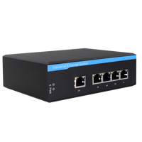 Mini interruptor de red ethernet industrial, RJ45 de 5 puertos, 48V, carril din, para exteriores, 10, 100, 1000M, gigabit, PoE, para cámara de seguridad, cámara ip