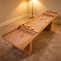 Jeu de billard de table pliable en bois, ensemble complet avec disques, artisanal de qualité supérieure, pour le voyage, les fêtes, les familles, écologique, pour la maison, durable