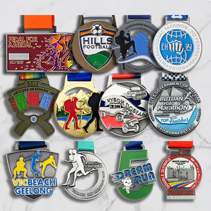 Médaille de marathon unique en métal ajouré, médailles de course personnalisées découpées en 3D, récompenses de finisseur de course sportive ajourées - Product Image 2