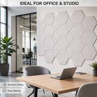 Panneaux acoustiques hexagonaux modernes en fibre de polyester CHIHENG 9 mm 12 mm, dalles murales insonorisantes haute densité pour studio d'enregistrement