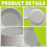 Assiettes jetables de 9 pouces en plastique rempli de minéraux PP Heavy Duty Micro-ondes MFPP Plaques