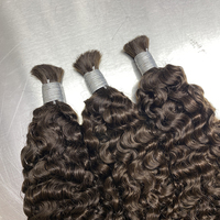 Extensiones de Cabello Brasileño Rizado Burmrse, Estilo Boho, para Trenzas # Extensiones de Cabello Humano Virgen de 2 Colores, Trenzado Doble a Máquina de Primera Calidad