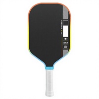 Raquette de pickleball à corps large, zone de frappe surdimensionnée, fibre de carbone 3K, noyau en mousse EVA, contrôle et puissance, forme hybride 16 mm