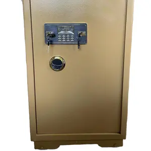 钢制半电动防火80厘米高安全柜，带数字密码锁和两个搁板