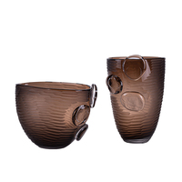Verre brun clair Art déco européen fait à la main pour intérieurs Style minimaliste rustique pour décor de restaurants