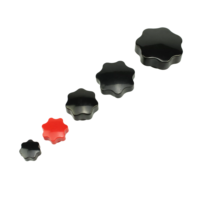Bouton étoile durable noir en bakélite, laiton et phénolique, réglable, industriel, ergonomique, mécanique, pour la fabrication et l'ingénierie