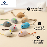 Jouets en peluche écologiques à la catnip pour chats et chatons, souris interactives durables à mâcher, couleurs assorties, usage quotidien, vente en gros