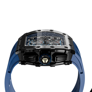 Tsar Bomba <span class=keywords><strong>Seiko</strong></span> ตัวเรือนสแตนเลสผู้ชายนาฬิกาควอตซ์คริสตัลแซฟไฟร์สายซิลิโคนกันน้ำ50เมตรแฟชั่นโครโนกราฟ - Product Image 4