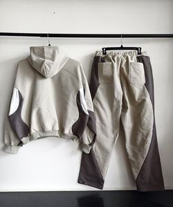 <span class=keywords><strong>Tuta</strong></span> Sportiva Primaverile <span class=keywords><strong>con</strong></span> Cappuccio per Uomo, Logo Personalizzato, 100% Cotone Traspirante ed Ecologico, Tasche Laterali, Leggera e Patchwork - Product Image 3