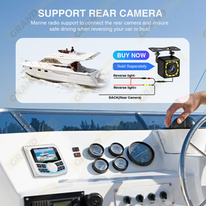 GRANDnavi 4 pulgadas nuevo diseño pantalla MP5 estéreo marino impermeable IPX5 FM AM USB negro blanco opción para yate barco ATV RV - Product Image 4