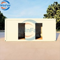 Maisons modulaires WinFair à 2 chambres en conteneurs de 20 pieds, maison pliable de luxe à deux pièces pour villa rurale / ferme / éco-lodge