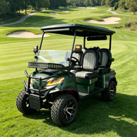 Voiturette de golf électrique Rainbow Deluxe 4 places 72V Lithium DOT US, couleur de carrosserie personnalisable, boîte arrière supplémentaire, rangement supplémentaire