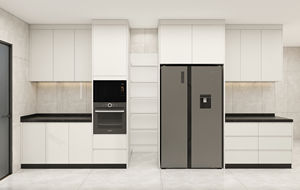 Cuisine moderne haut de gamme 2025, armoires en contreplaqué mélaminé, fabrication sur mesure - Product Image 2