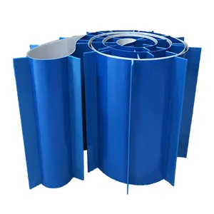 Nastro trasportatore blu in PVC da 3mm blu opaco con superficie in PVC