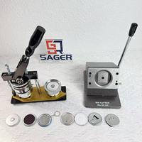 Máquina de Alta Calidad para Hacer Insignias Metálicas de 25/32/37/44/50/56/58/75 mm con Moldes de Varios Tamaños para Insignias Personalizadas